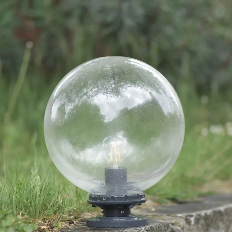 Glaskugel-Leuchte Terra lumi LD 250 mit rundem Sockel