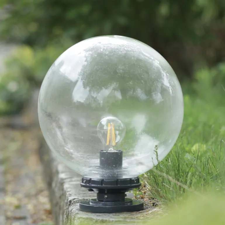 Glaskugel-Leuchte Terra lumi LD 250 mit rundem Sockel