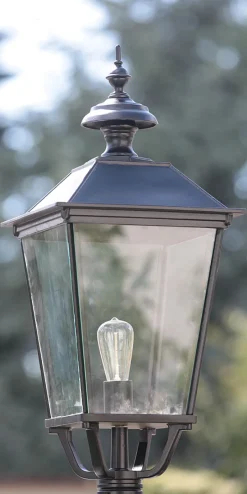Gründerzeit-Gartenlampe aus Aluguss SO 50