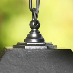 Gründerzeit-Pendelleuchte mit Gusslaterne