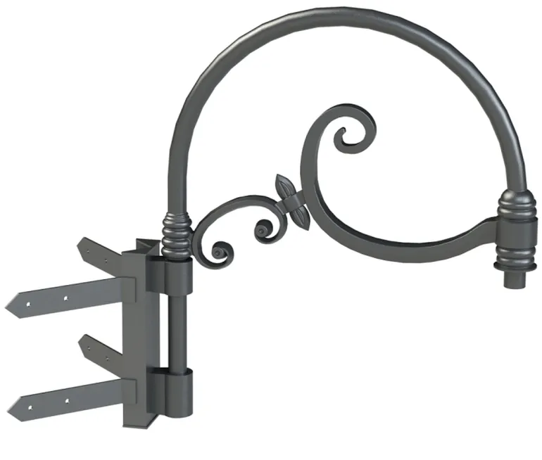 Große Außen-Wandleuchte Bogen 44W mit Kupferschirm