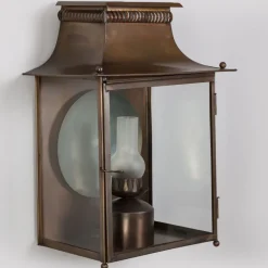 Große flache Außenleuchte im Louis-Philippe-Stil Petrole Géante