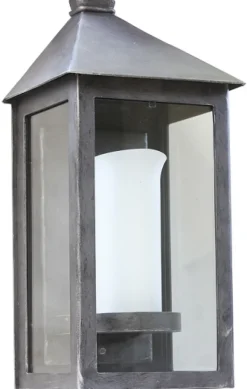 Große flache Wandleuchte WL 3531 aus Schmiedeeisen