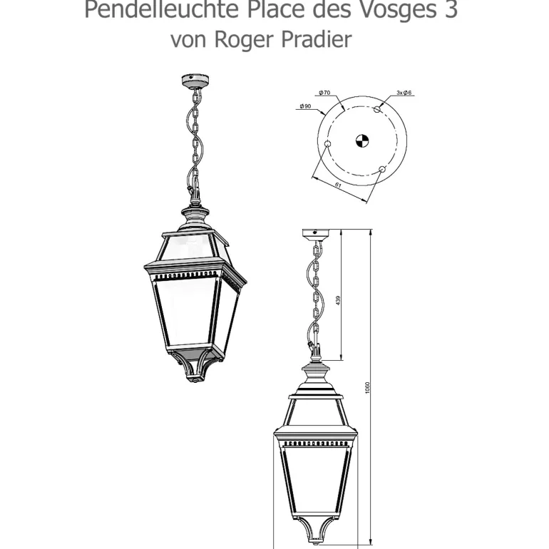 Große Hängelaterne Place des Vosges 3