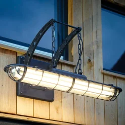 Große Industrie-Wandleuchte mit Kettenaufhängung WL 3726-A