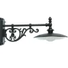 Große LED-Außen-Wandleuchte mit historischem Arm