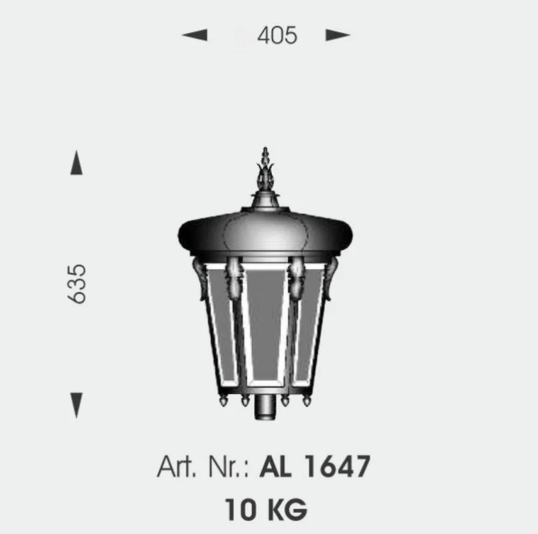 Große schmiedeeiserne Wandleuchte WL 3607