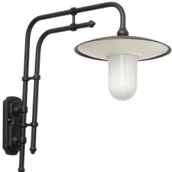 Große Wandlampe für außen mit Doppelrohr-Wandarm
