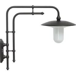 Große Wandlampe für außen mit Doppelrohr-Wandarm