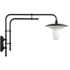 Große Wandlampe für außen mit tiefem Auslegerarm