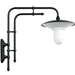 Große Wandlampe für außen mit Doppelrohr-Wandarm