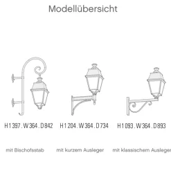 Große Wandleuchte für Außen Avenue 4