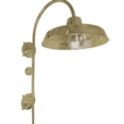 Große Wandleuchte N° 777 aus Messing mit Bogenarm