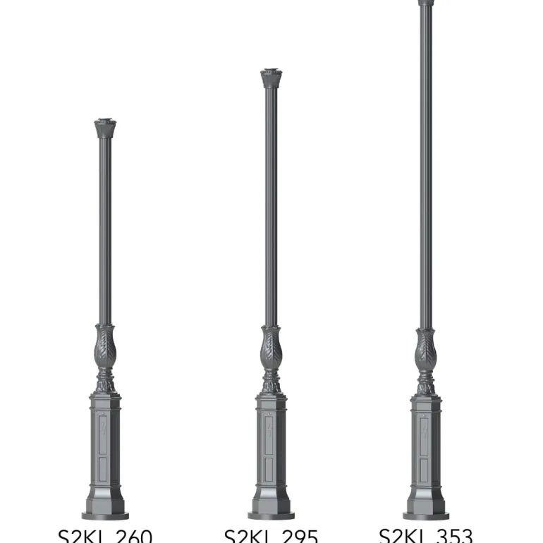 Gussmast mit Akanthusblattkelch S2KL 260 / 295 / 353 cm