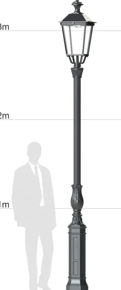 Gussmast mit Akanthusblattkelch S2KL 260 / 295 / 353 cm