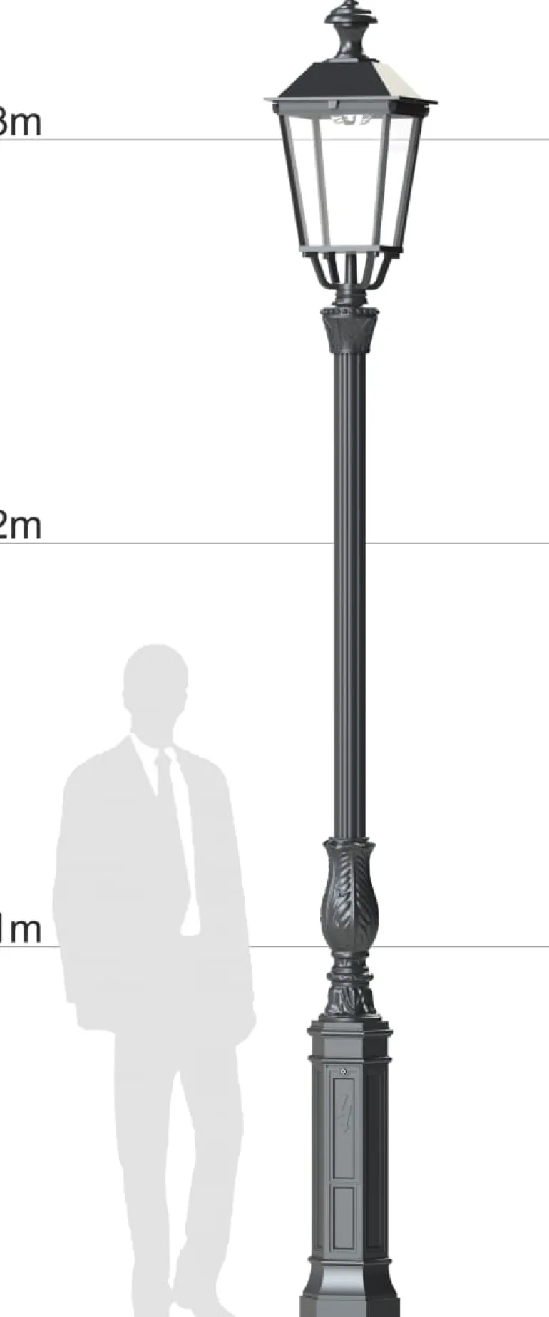 Gussmast mit Akanthusblattkelch S2KL 260 / 295 / 353 cm