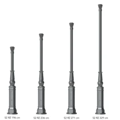 Gussmast mit glattem Baluster S2 RZ 196 / 236 / 271 / 329 cm