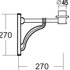 Hamburger Laterne 30 mit Wandarm LB