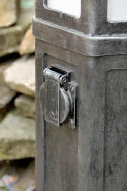 Handgeschmiedete Pollerleuchte mit Opalglas AL 6696