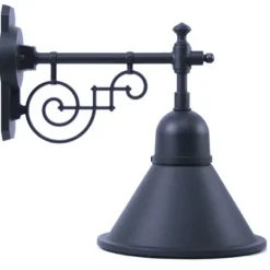 Historische Außenlampe mit Kegelschirm