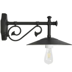 Historische AuĂen-Wandlampe ohne Glas