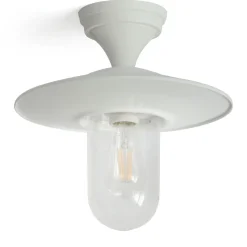 Historische Deckenlampe mit Zylinderglas