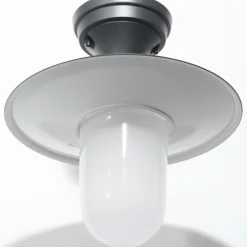 Historische Deckenlampe mit Zylinderglas