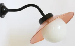 Historische Hofleuchte mit Kupferschirm 38-45 BCU, Schwarz