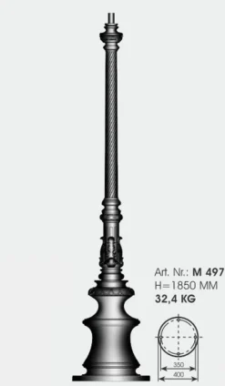 Historische Standleuchte aus Schmiedeeisen AL 6783.6784