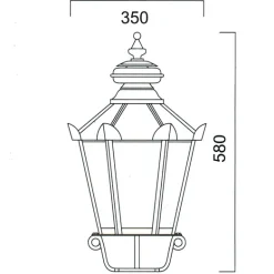 Historische Wandleuchte mit Schinkellaterne A 58 WA 415