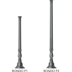 Historischer Mast mit kannelierter Säule RONDO P1.P3 155 / 205 cm