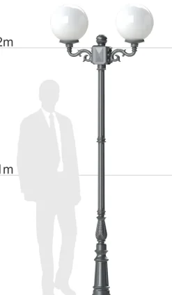 Historischer Mastausleger Arm, mehrflammig