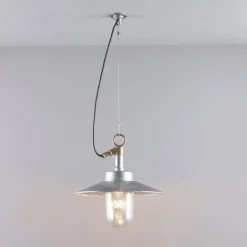 Hängeleuchte aus Messing, Kupfer oder galvanisiertem Eisen