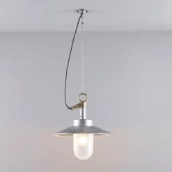 Hängeleuchte aus Messing, Kupfer oder galvanisiertem Eisen