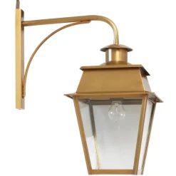 HĂ€ngende Wandlaterne Bordeaux MM mit Messing-Wandarm