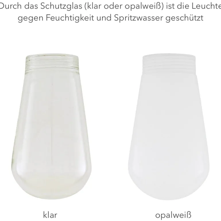 Holophanglas-Wandleuchte Mari aus Irland mit LED