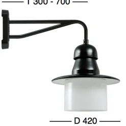Industrie-Design-Wandleuchte für Außen Essen W340