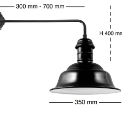 Industriedesign-Wandleuchte Dortmund RO 130