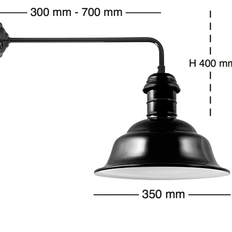 Industriedesign-Wandleuchte Dortmund RO 130