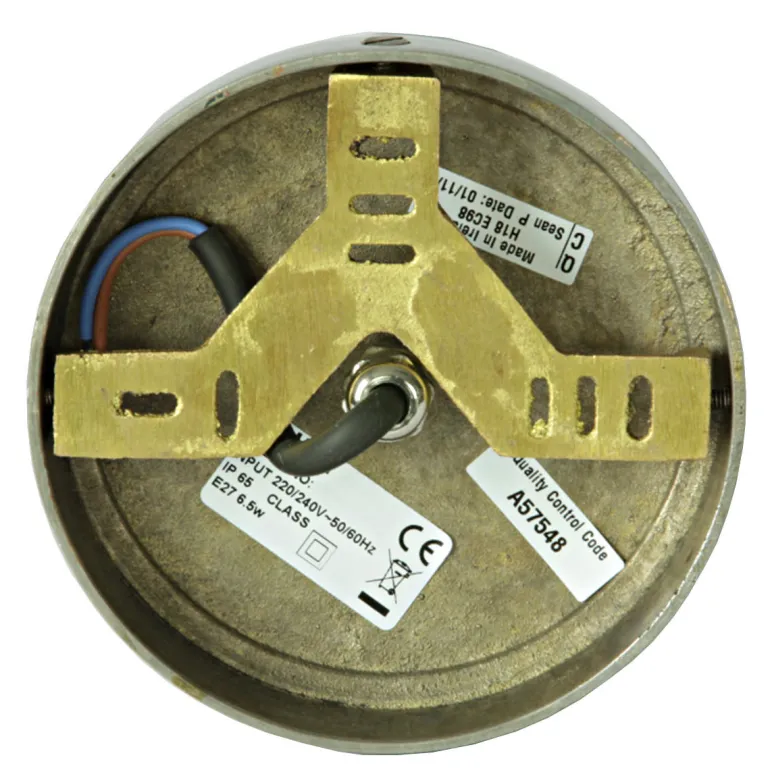 Industriestil Deckenleuchte mit Messingschirm Talis, IP65, Ø 30 cm