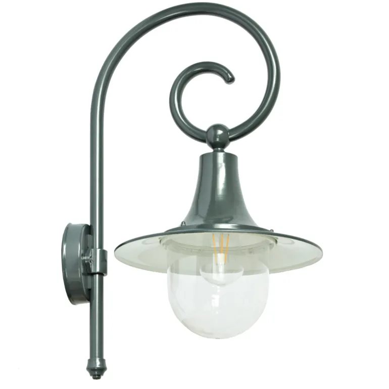 Industriestil-Wandlampe für außen mit Bischofstab