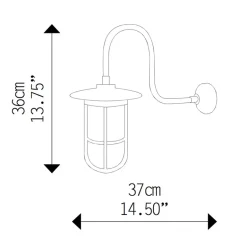 Irische Lampe für Außen mit vergittertem Glas Habo