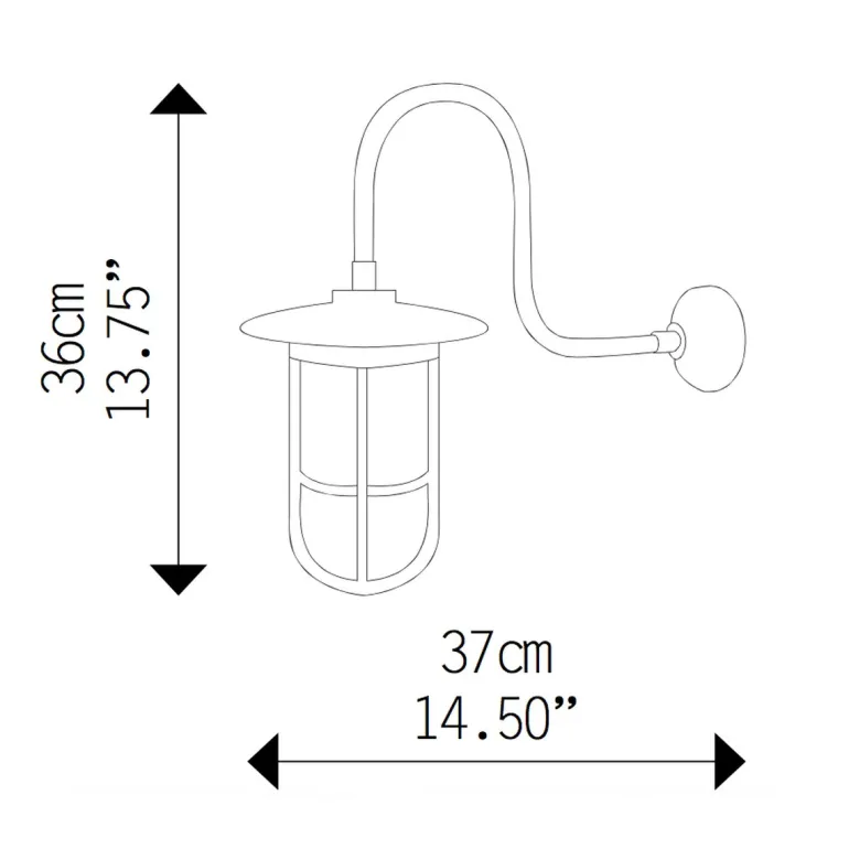 Irische Lampe für Außen mit vergittertem Glas Habo