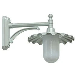 Italienische Außen-Wandlampe mit plissiertem Schirm