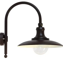 Italienische Fabrikstil-Wandlampe für Außen mit Makrolonglas
