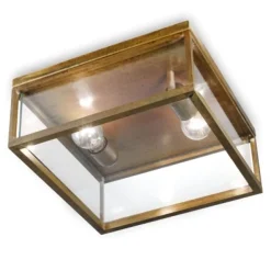 Italienische Messing-Deckenleuchte Quadro 262.03.OT