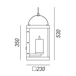 Italienische Wandleuchte Lanterne 265.03.OO