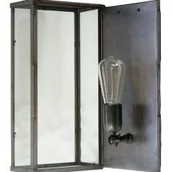 Kassetten-Wandleuchte Vitrine 1LN in Bronze, Chrom und Nickel