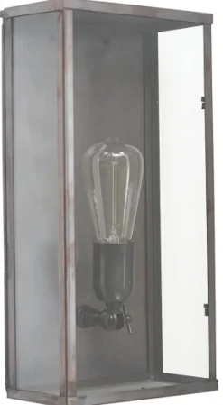 Kassetten-Wandleuchte Vitrine 1LN in Bronze, Chrom und Nickel