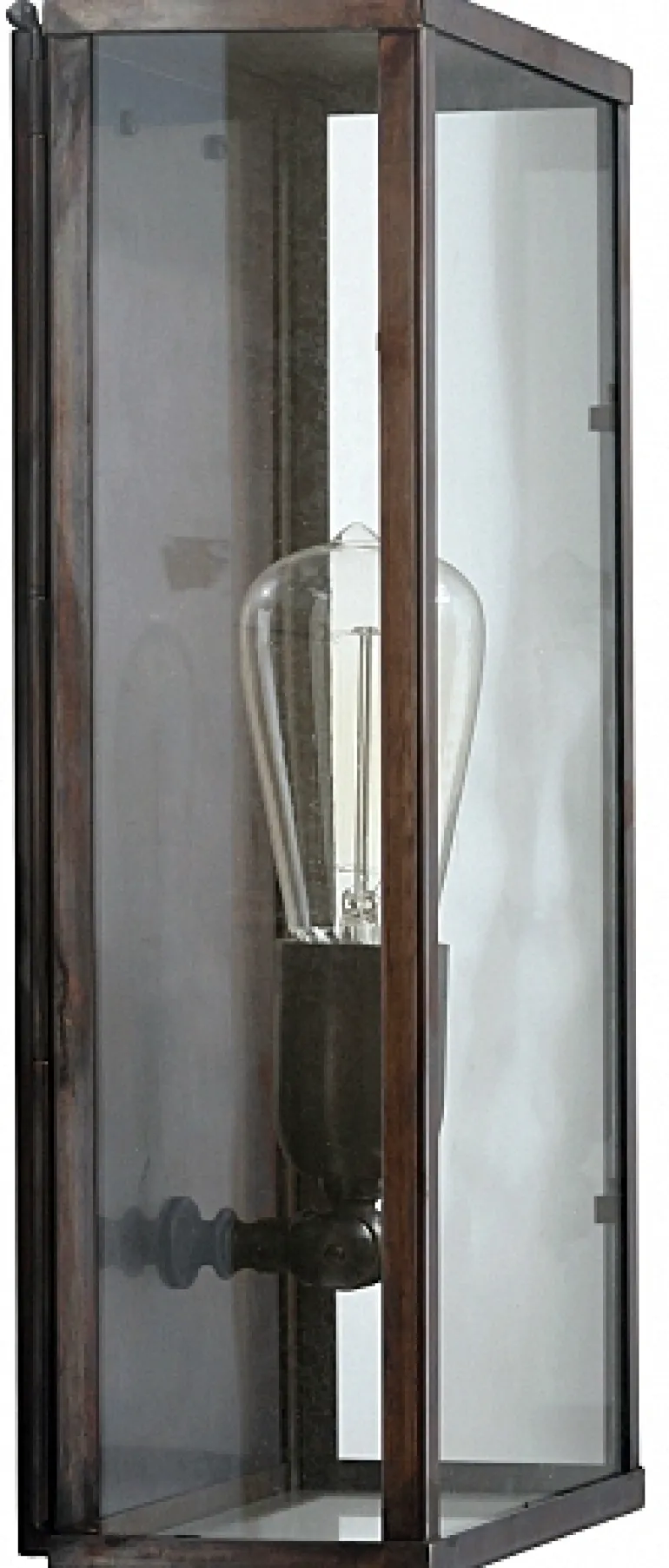 Kassetten-Wandleuchte Vitrine 1LN in Bronze, Chrom und Nickel